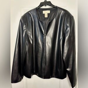 Leather cardigan/jacket, great for layering with an edgy effect.